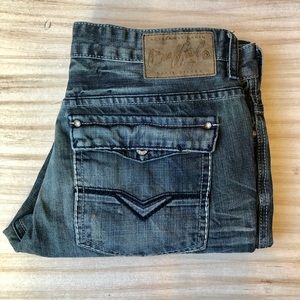 David Bitton King Buffalo Slim Boot Denim